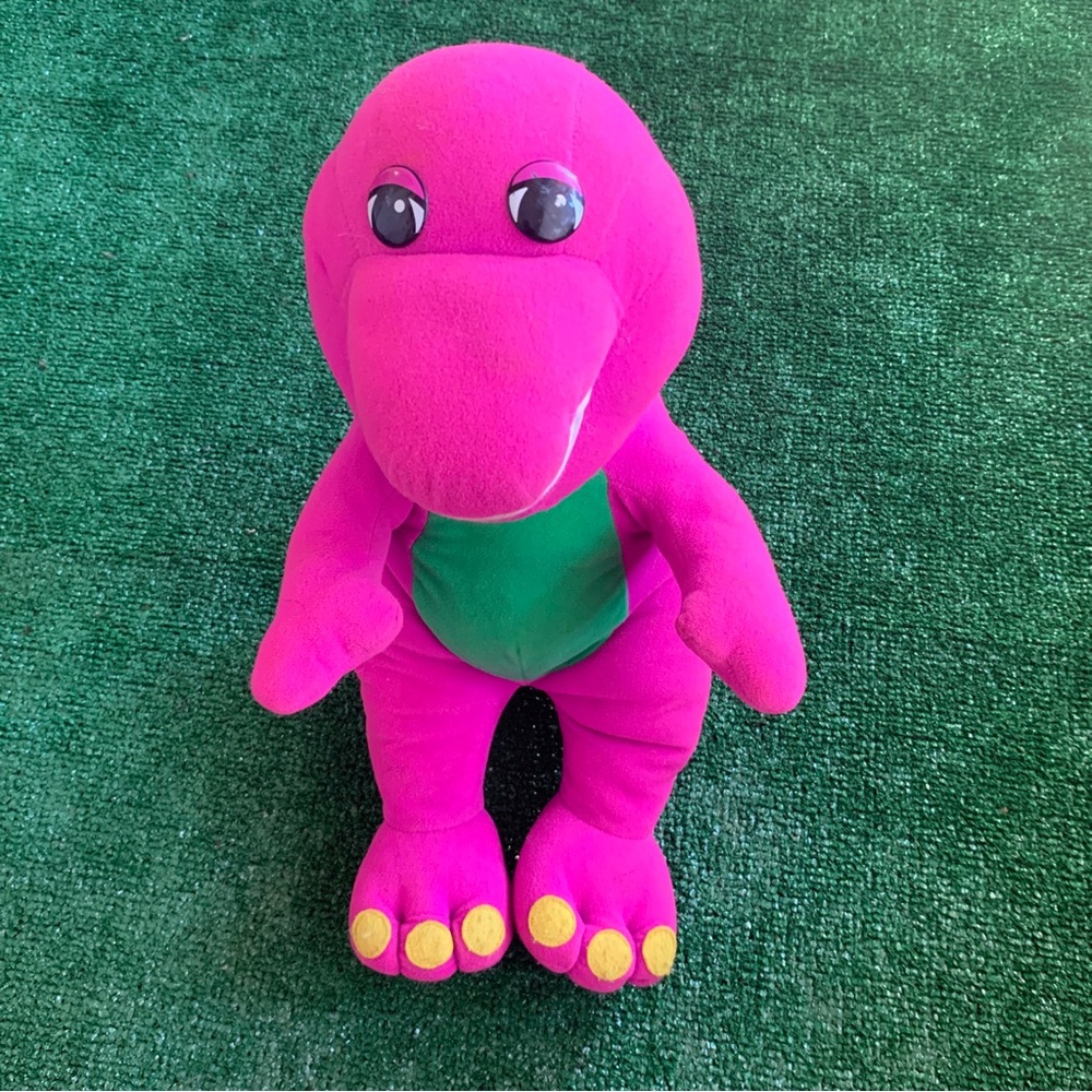 Vintage 1992 Barney Playskool Talking 18" Plush Toy Dinosaur #71245 TESTED WORKS